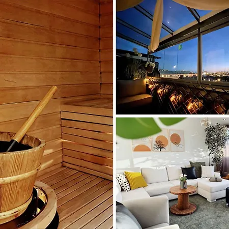 Apartment Skyroom - Sauna, Family-friendly & Skyline Views *
